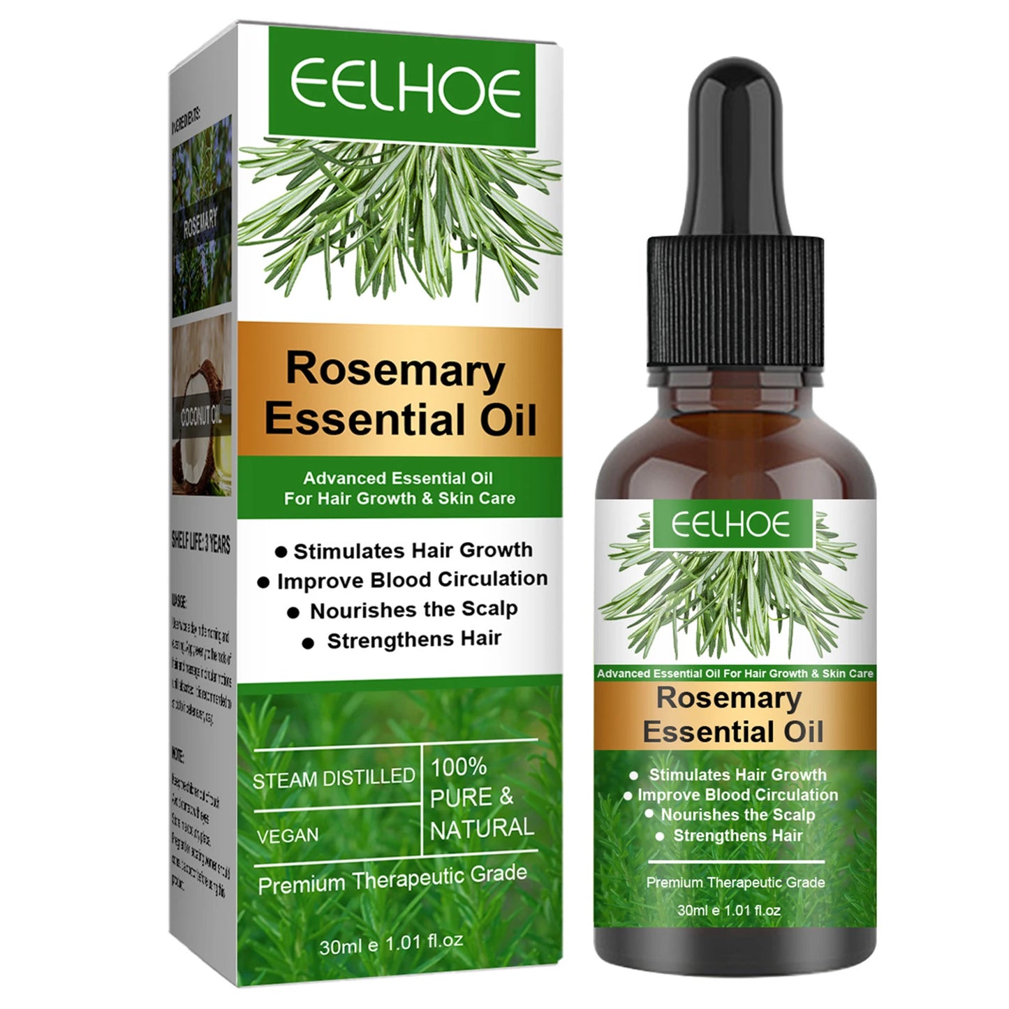 Rosemary Essential Oil Pure Natural Hair Growth Oils 30ml
