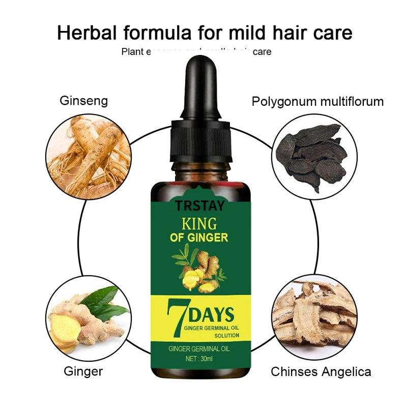 Ginger Hair Care Essential Oil 30ml Improves Scalp Environment Hair Loss Treatment