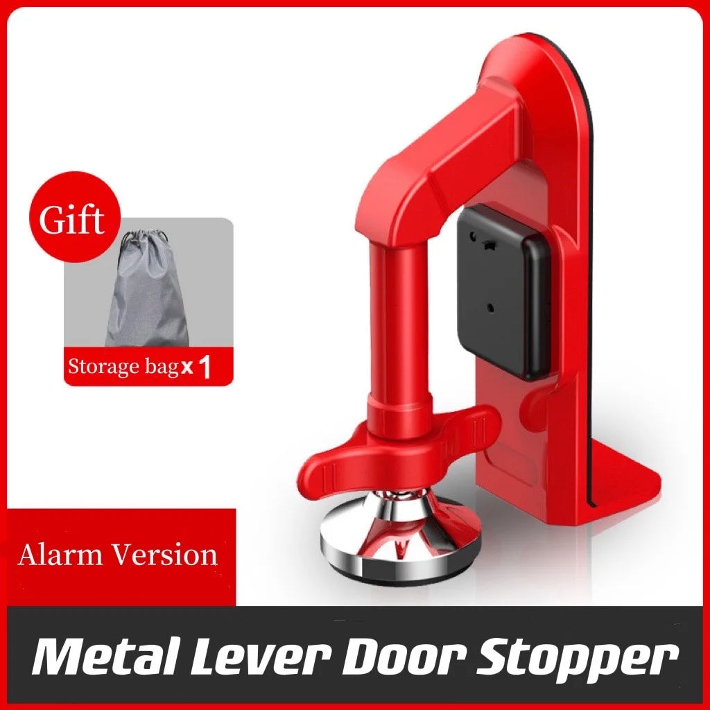 Security Lock Metal Strong Door Blocker Hotel Travel Locks Alarm Anti-collision Portable Door Stopper