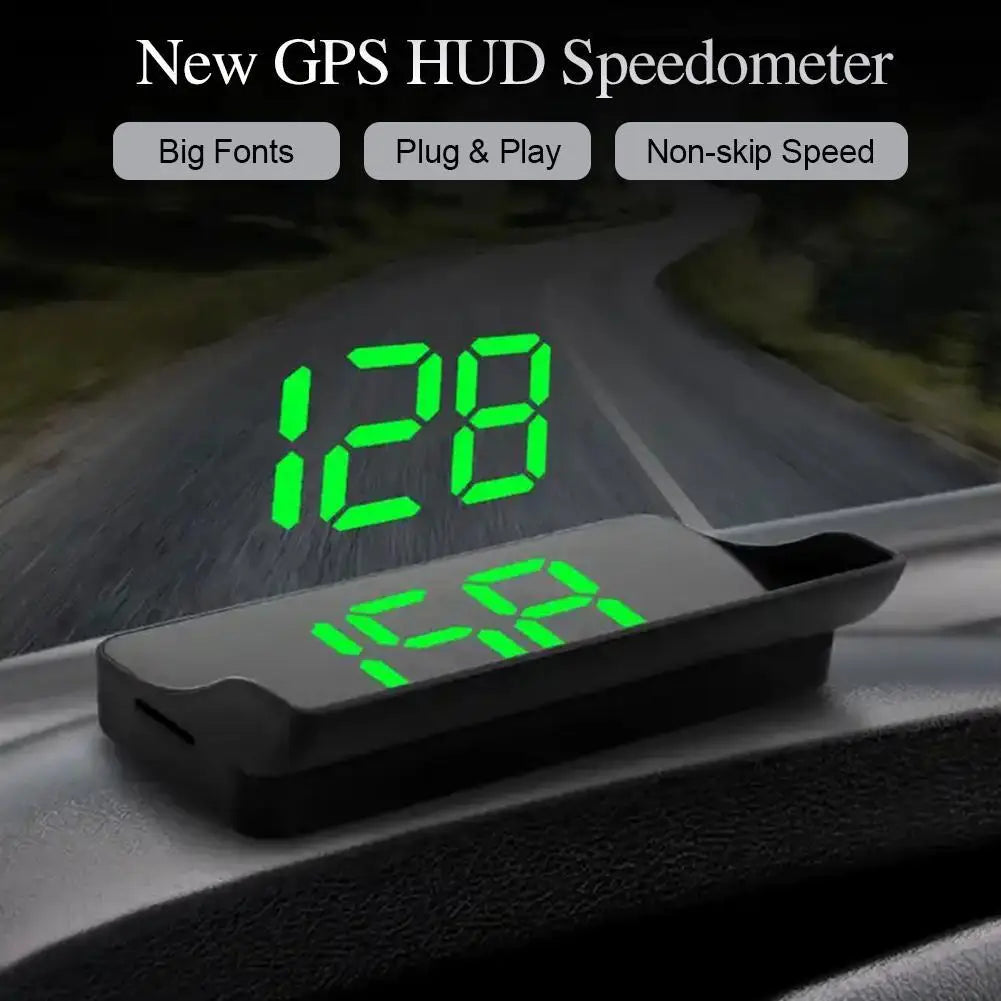 GPS Head Up Display Speedometer KMH MPH Plug and Play for All Cars Line